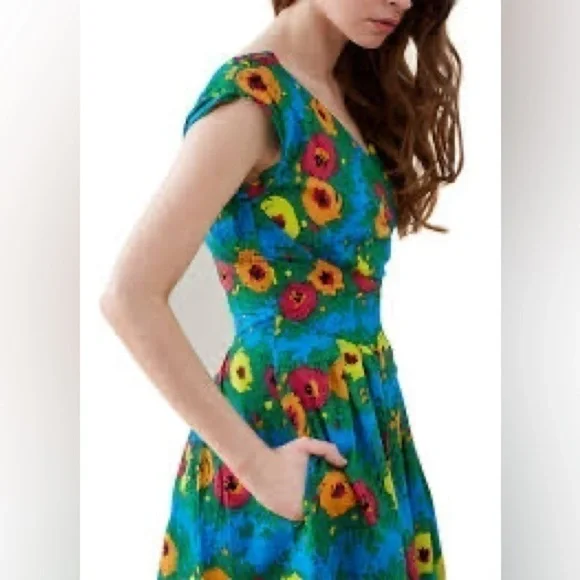 🌟NWT XL Emily and Fin Florence Dress Blazing Blooms - Picture 5 of 7